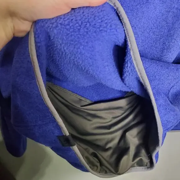 L.L. Bean Quarter Snap Knit Fleece Sweater Jacket Blue Women's XS Petite - Picture 9 of 12